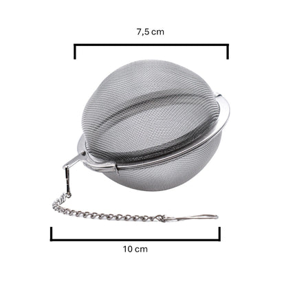 Infuseur boule à thé avec chaîne - 7,5 cm de diamètre